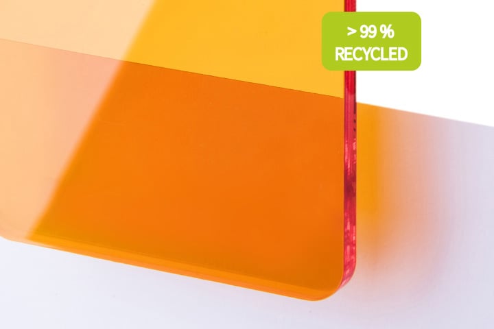 TroGlass Color Gloss Orange transparent 3mm | Trotec