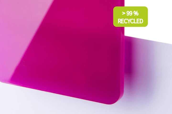 TroGlass Color Gloss Fuchsia translucent 3mm | Trotec