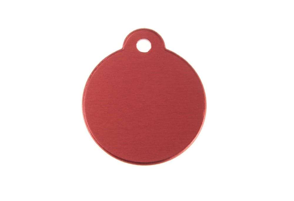 Round with loop alu anodized Red 25mm | Trotec