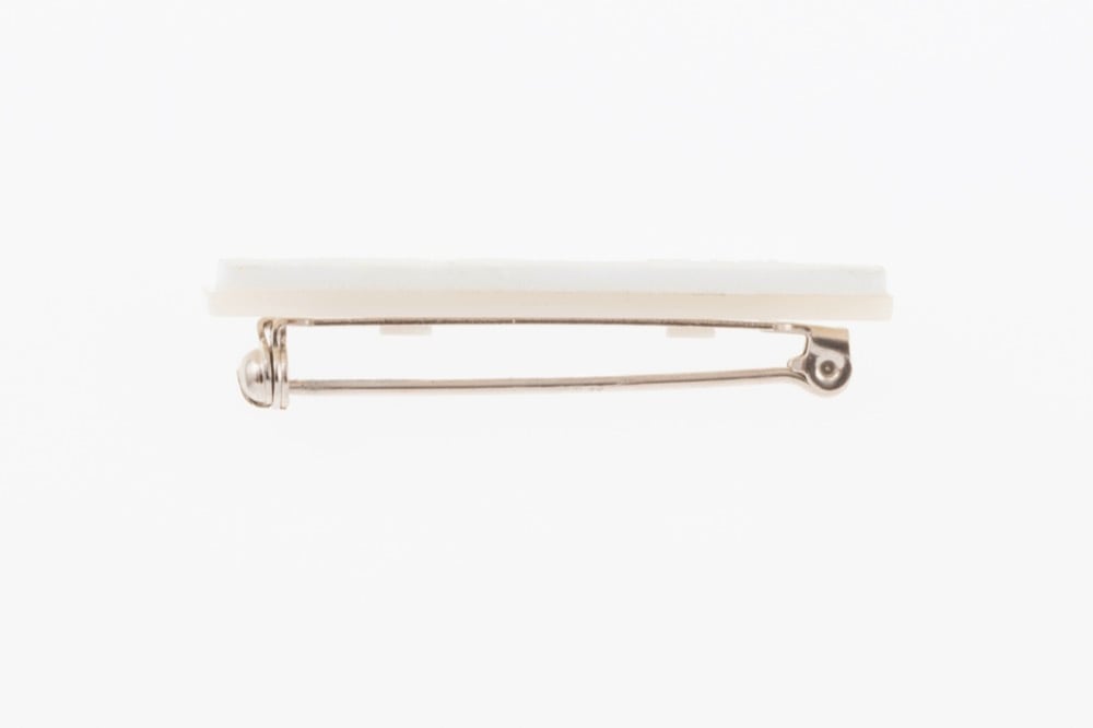 Badge Pin adhesive white 41,8x7,5mm | Trotec