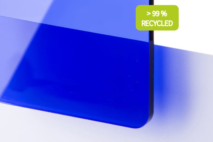 TroGlass Color Gloss Blue transparent 3mm | Trotec