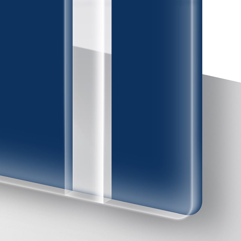 TroLase Reverse LR551-206 Matt Clear/Navy Blue 1/16 in | Trotec