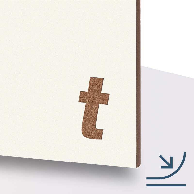 TroWood Color Laqué Blanc 600 x 300 x 3mm | Trotec Laser