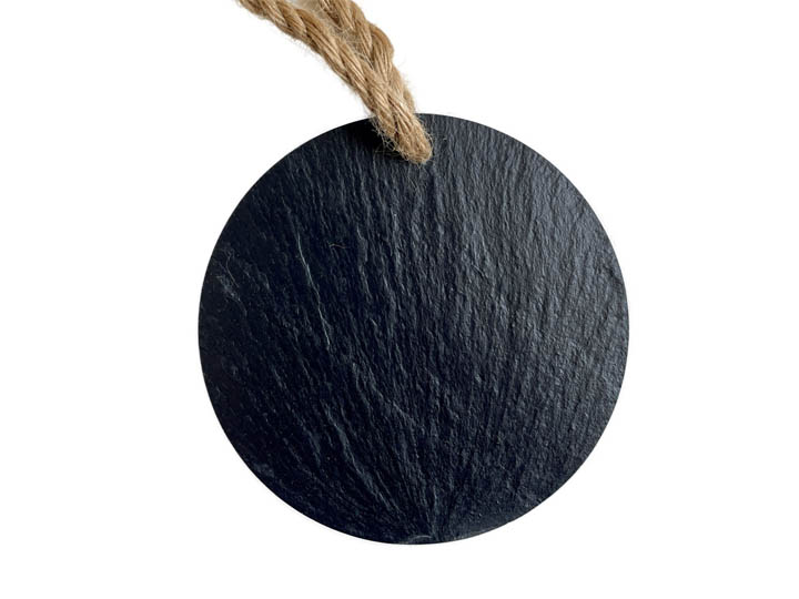 Slate Ornament round 76x76mm (5pcs/pack) | Trotec
